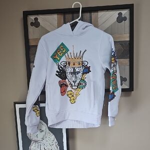 Switch Youth Graphic Hoodie with Embroidered And Printed Design Size M (8-10)